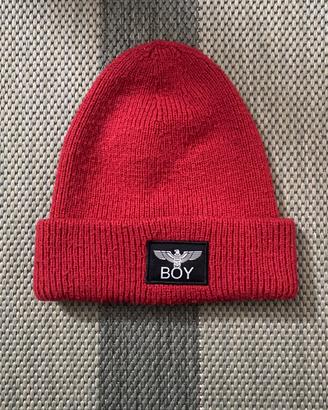 Berretto BOY London Eagle rosso con patch aquila