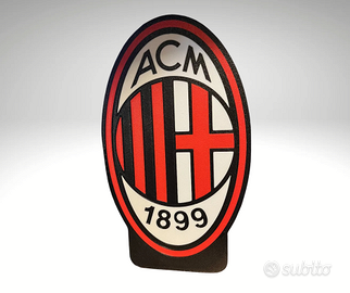 Lampada 3D AC Milan con LED luminosi