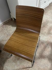 Set da 6 sedie zebrano Calligaris