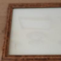 cornice antica in radica di noce