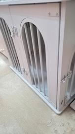 Kennel in legno bianco per cani – 68×57×50 cm