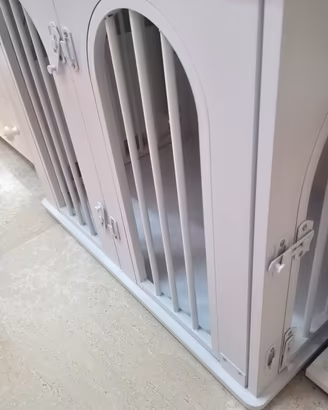 Kennel in legno bianco per cani – 68×57×50 cm