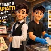 un Cameriere e un Lavapiatti (2 ragazzi)!@!