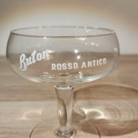 Set 8 bicchieri vetro coppe Buton rosso antico