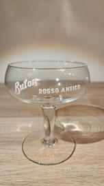 Set 8 bicchieri vetro coppe Buton rosso antico