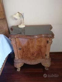 Comodini comodino antico vintage del 800 in noce
