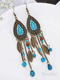 Orecchini IndyBoho Turquoise in metallo
