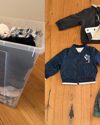 Vestiti bambino 88 pezzi completini giacche 0-12 m