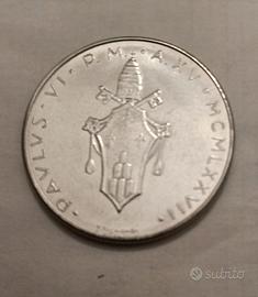 MONETA 100 LIRE CITTÀ DEL VATICANO 1977