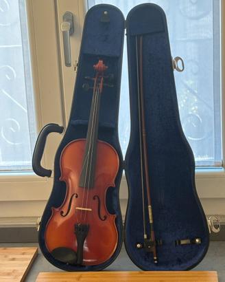Violino con  arco e custodia 3/4