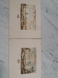 Coppia di vecchie stampe francesi