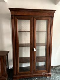 Elegante vetrina/libreria  in legno massello