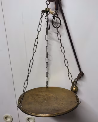 bilancia stadera anno 1934 piatto in ottone