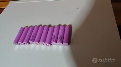 Batterie ricarica.Samsung litio 18650 3400mah 10pz