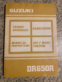 Manuale uso e manurenzione owners Suzuki DR 650 R