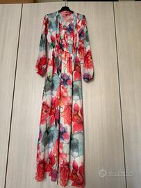 Zuiki-vestito lungo estivo floreale S