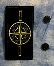 Toppa Patch Stone Island oro + 2 bottoni