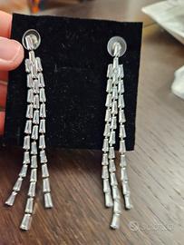 orecchini strass lunghi