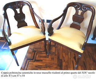 Poltrona in noce