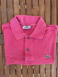 Polo Lacoste Rosa Donna Taglia M