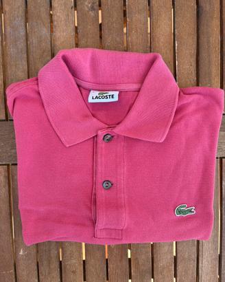 Polo Lacoste Rosa Donna Taglia M