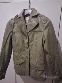 Giacca in pelle color verde acqua tg.M