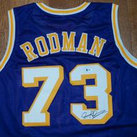 Maglia Lakers Rodman #73 autografata + certificati