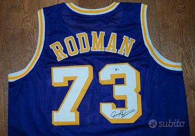 Maglia Lakers Rodman #73 autografata + certificati