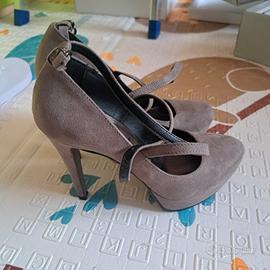 Scarpe in Moda beige  tacco alto e cinturino