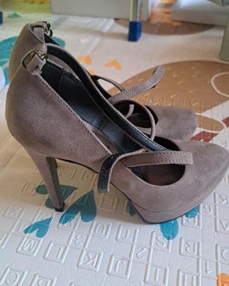 Scarpe in Moda beige  tacco alto e cinturino