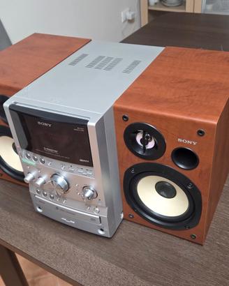 Coppia Casse SONY in Legno + Stereo (DA RIPARARE)