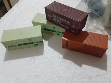 lotto container modellismo ferroviario h0 