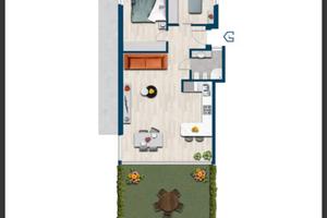 Trilocale con giardino e vista Lago