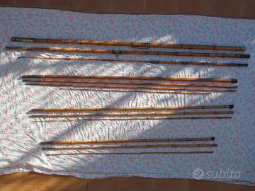 QUATTRO CANNE VINTAGE IN BAMBOO COME DA FOTO