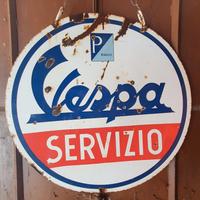 Insegna circolare Vespa Servizio d’epoca