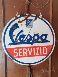 Insegna circolare Vespa Servizio d’epoca