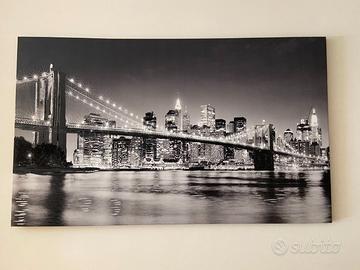 grande quadro soggetto New York con glitter