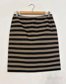 WEEKEND MAX MARA Gonna beige nera fantasia righe