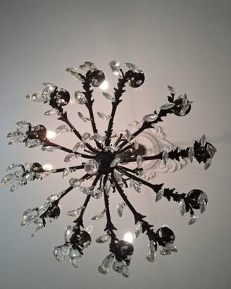 Lampadario con cristalli