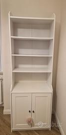 Libreria con 2 ante, bianco, 70x199 