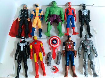 Lotto n. 9 personaggi Marvel cm.30