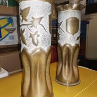 Coppia di vasi Grande Guerra - arte di trincea WW1