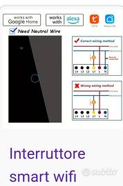 Interruttore WIFI, interruttore luce a parete