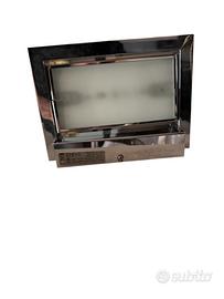 2 eleganti lampade alogene Philips vetro e acciaio