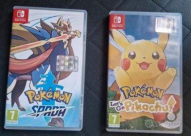 Pokemon spada e pokemon let's go pikachu