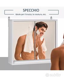 Armadietto bagno 2 ante con specchio