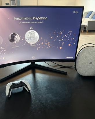 Play station 5 slim + monitor + cuffie