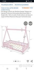 lettino tenda indiana per bambini