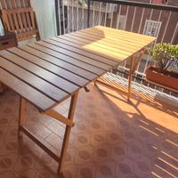 TAVOLO DA GIARDINO PIEGHEVOLE LEGNO