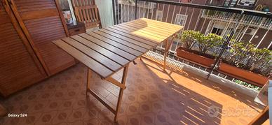 TAVOLO DA GIARDINO PIEGHEVOLE LEGNO